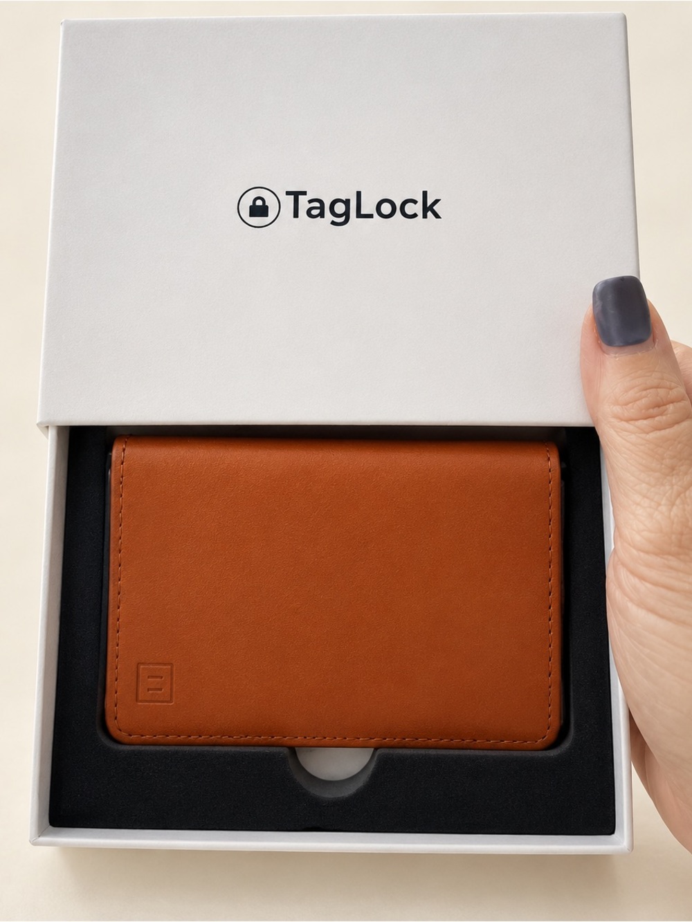 TagLock Genuine Leather AirTag RFID Wallet NIB